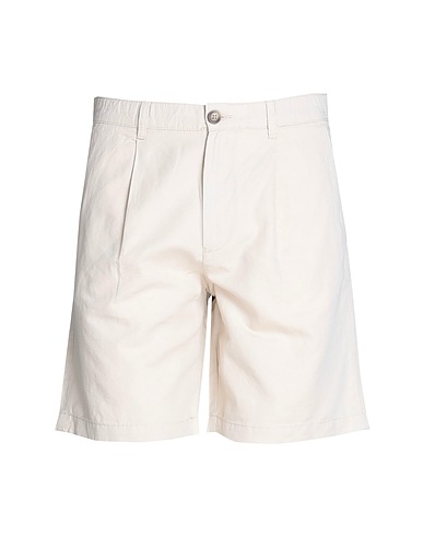 SELECTED HOMME Shorts & Bermuda Ivory 55% Organic cotton, 45% Linen