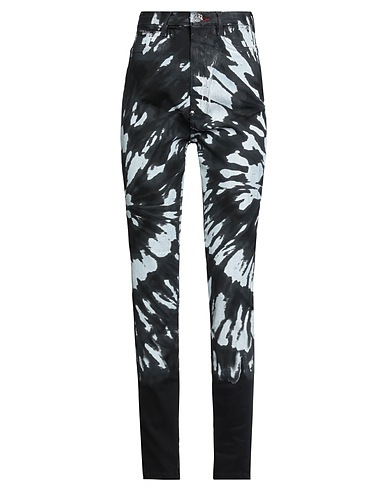 PHILIPP PLEIN Denim pants Black 92% Cotton, 6% Elastomultiester, 2% Elastane