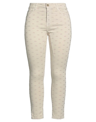 MANILA GRACE Pantalone Beige 89% Cotone, 8% Poliestere, 3% Elastan