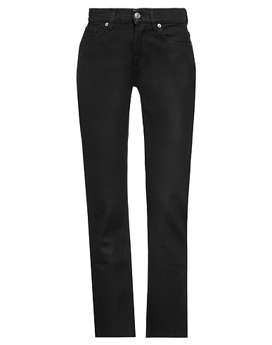 WHITE SAND Denim trousers Black 98% Cotton, 2% Elastane