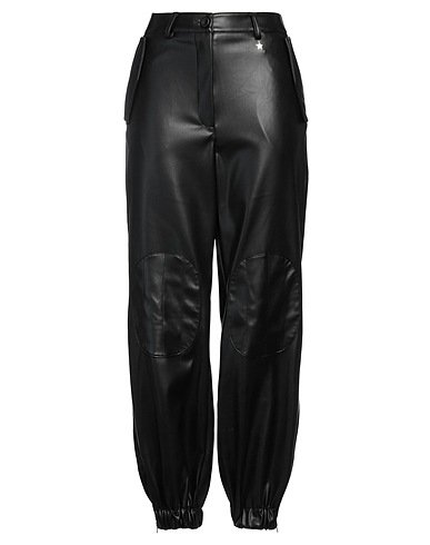 SOUVENIR Casual trouser Black 50% Polyurethane, 50% Polyester