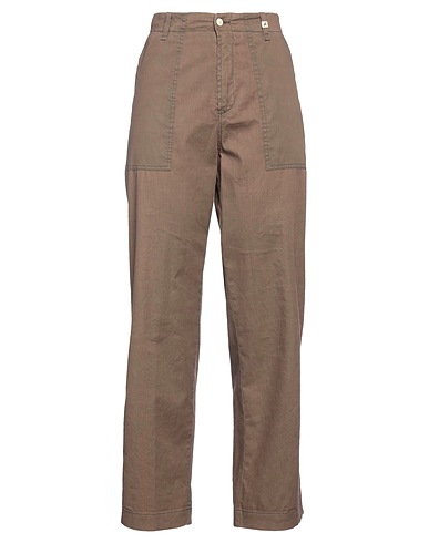 MYTHS Casual pants Brown 97% Cotton, 3% Elastane