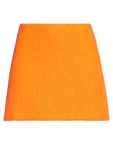 OTTOD'AME Mini skirt Orange 56% Wool, 26% Polyamide, 18% Mohair wool