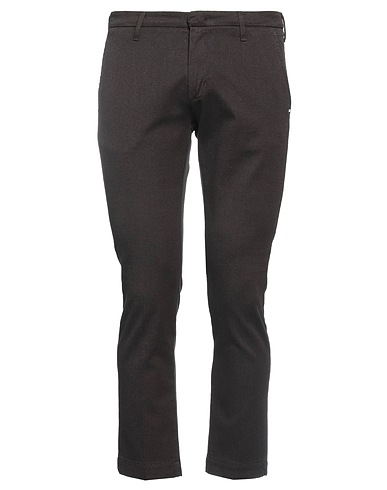 ENTRE AMIS Casual trouser Dark brown 98% Cotton, 2% Elastane