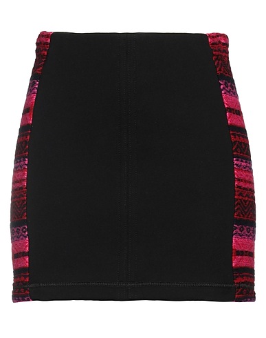 N°21 Mini skirt Fuchsia 100% Cotton, Wool