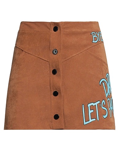SHOPART Mini skirt Camel 52% Polyamide, 40% Viscose, 8% Elastane