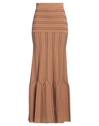ELISABETTA FRANCHI Maxi Skirts Camel 53% Viscose, 25% Polypropylene, 22% Polyester