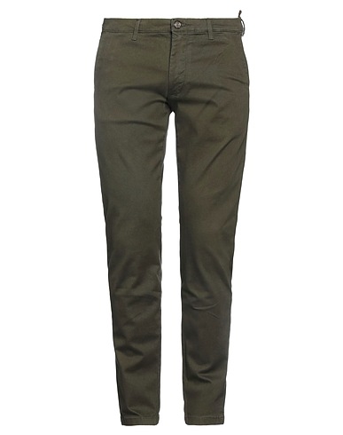 LIU •JO MAN Casual trouser Dark green 98% Cotton, 2% Elastane