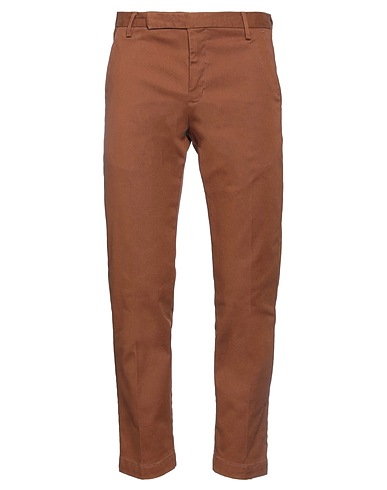 ENTRE AMIS Casual trouser Brown 98% Cotton, 2% Elastane