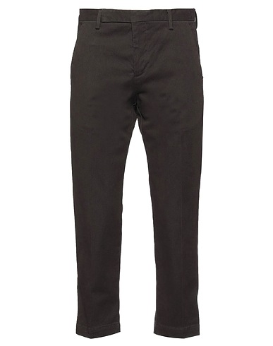 ENTRE AMIS Casual trouser Dark brown 98% Cotton, 2% Elastane