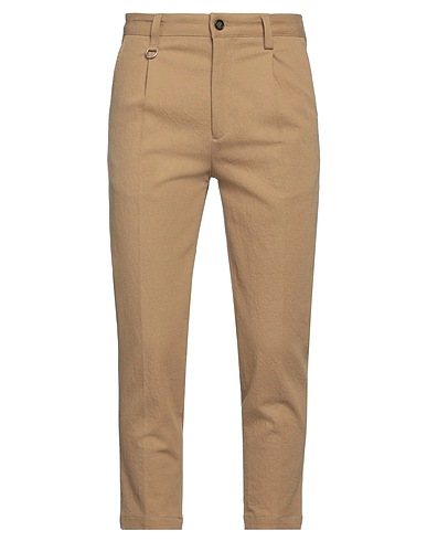 PAOLO PECORA Casual trouser Sand 84% Cotton, 8% Wool, 7% Polyester, 1% Elastane