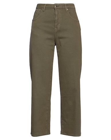 TRUE NYC® Denim trousers Sage green 98% Cotton, 2% Elastane