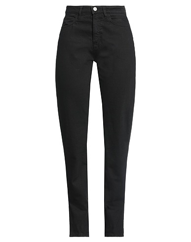 ICON DENIM Denim trousers Black 100% Cotton