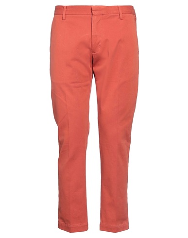 ENTRE AMIS Casual trouser Brick red 98% Cotton, 2% Elastane