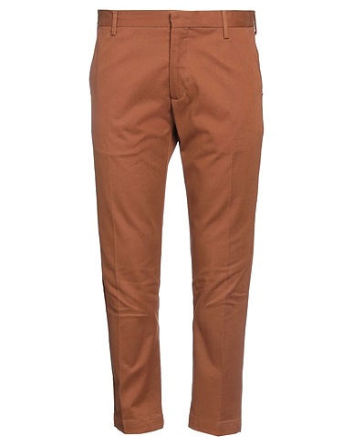 ENTRE AMIS Casual trouser Light brown 98% Cotton, 2% Elastane