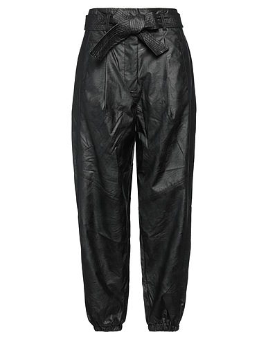 AVIÙ Casual pants Black 100% Polyurethane, Viscose