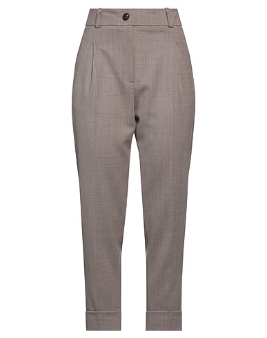 CAPPELLINI by PESERICO Casual pants Taupe 60% Wool, 38% Polyester, 2% Elastane