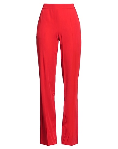 LES COPAINS Casual pants Red 69% Virgin Wool, 31% Viscose, Acetate, Polyester