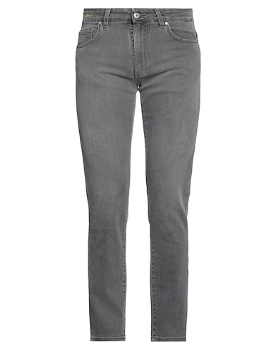 DW DENIM WORLD Denim trousers Grey 95% Cotton, 4% Polyester, 1% Elastane