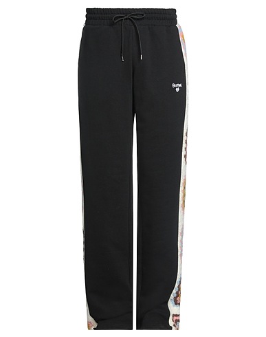SELF MADE by GIANFRANCO VILLEGAS Pantalone Nero 100% Cotone, Poliestere, Lana Vergine, Acrilico
