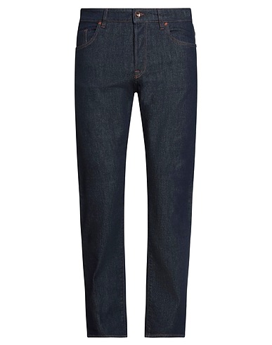 LES COPAINS Denim trousers Blue 99% Cotton, 1% Elastane