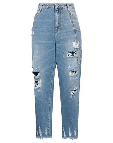 GAëLLE Paris Denim trousers Blue 100% Cotton