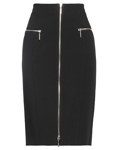 SIMONA CORSELLINI Midi skirt Black 95% Polyester, 5% Elastane