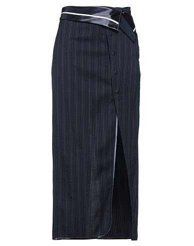 SIES MARJAN Long skirt Midnight blue 73% Virgin Wool, 11% Silk, 9% Mohair wool, 5% Cotton, 2% Elastane