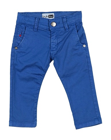 BYBLOS Casual trouser Light blue 98% Cotton, 2% Elastane