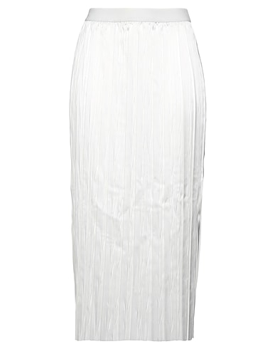 ROBERTO COLLINA Midi skirt White 97% Polyester, 3% Elastane