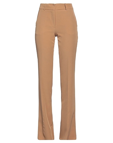 ERMANNO FIRENZE Casual trouser Camel 87% Polyamide, 13% Elastane