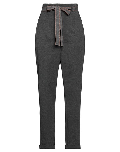 LE TRICOT PERUGIA Casual trouser Lead 71% Viscose, 24% Polyamide, 5% Elastane, Virgin Wool, Polyester