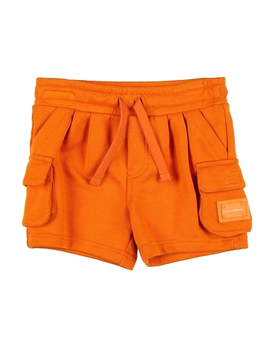 DOLCE&GABBANA Shorts & Bermuda Orange 100% Cotton, Brass, Polyester