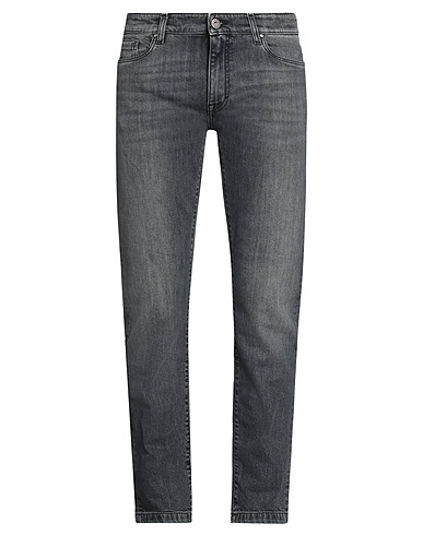 TELERIA ZED Denim trousers Charcoal 98% Cotton, 2% Elastane
