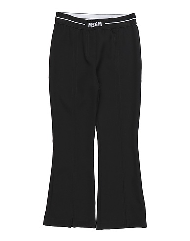 MSGM Casual trouser Black 95% Polyester, 5% Elastane