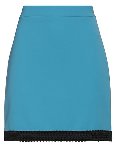 BOUTIQUE MOSCHINO Mini skirt Pastel blue 90% Polyester, 10% Elastane