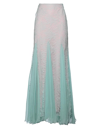 CLIPS Long skirt Turquoise 100% Silk