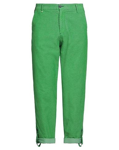 BERNA Casual trouser Green 65% Cotton, 33% Polyester, 2% Elastane