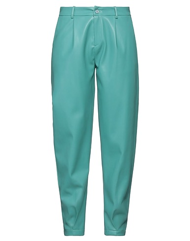 JIJIL Casual pants Turquoise 100% Polyester, Polyurethane coated
