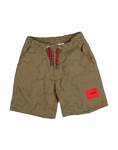 HUGO Shorts & Bermuda Military green 95% Polyamide, 5% Elastane