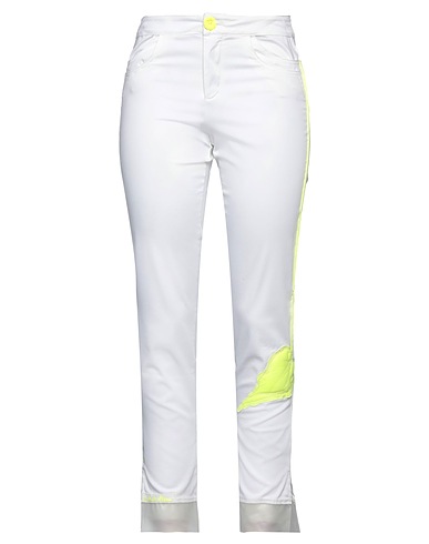 ELISA CAVALETTI by DANIELA DALLAVALLE Casual trouser White 97% Cotton, 3% Elastane