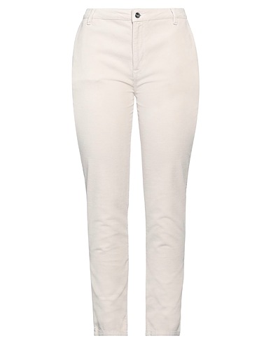 MAX & MOI Casual trouser Cream 98% Cotton, 2% Elastane