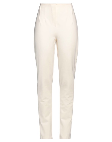 AKEP Casual trouser Ivory 61% Viscose, 31% Polyamide, 8% Elastane