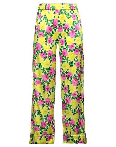 P.A.R.O.S.H. Casual trouser Yellow 93% Silk, 7% Elastane