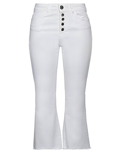 TOY G. Pantalone Bianco 98% Cotone, 2% Elastan