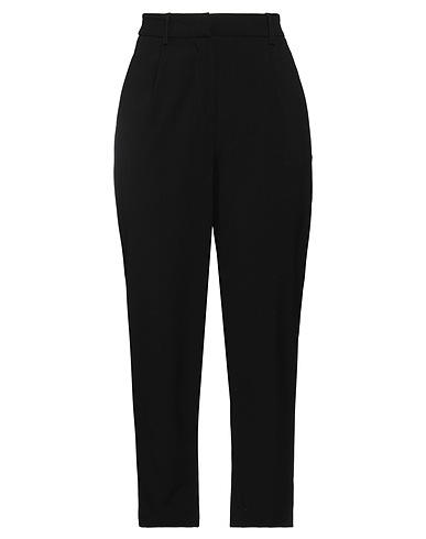 ANGELA DAVIS Casual pants Black 68% Polyester, 28% Viscose, 4% Elastane