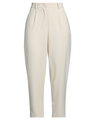 ANGELA DAVIS Pantalone Avorio 68% Poliestere, 28% Viscosa, 4% Elastan