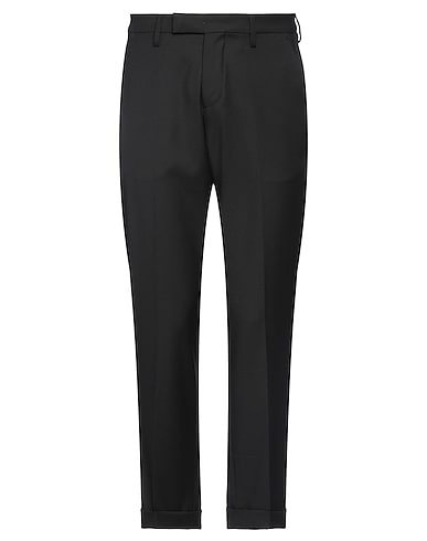 MICHELE CARBONE Casual trouser Black 70% Polyester, 28% Viscose, 2% Elastane
