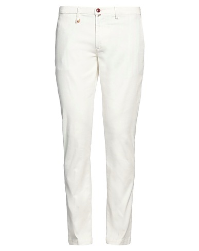 BARBATI Casual trouser Off white 58% Cotton, 40% Polyester, 2% Elastane