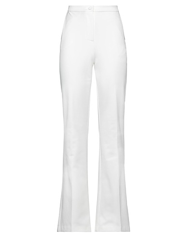 ALBERTO AUDENINO Casual trouser White 96% Polyester, 4% Elastane
